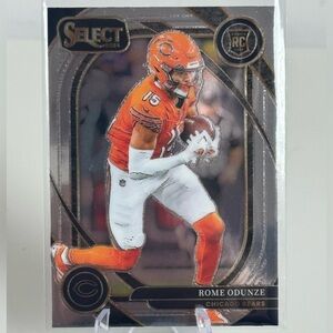 2024 Panini Select Rome Odunze Rookie Card. Chicago Bears